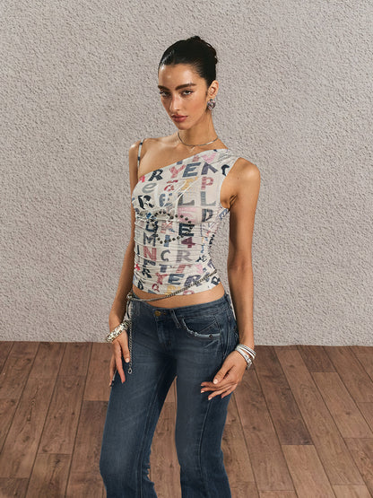 Letter Print Tank Top