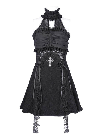 Halter-Neck Lolita Dress and Gloves - DF01EZ