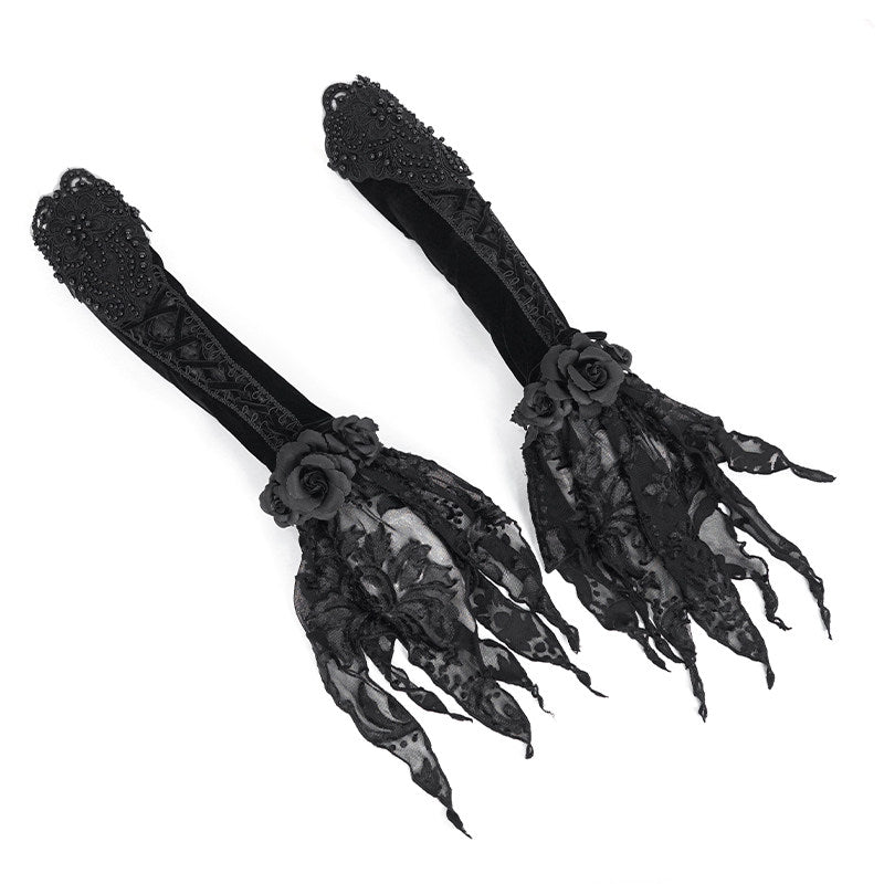 Embroidered Long Gloves - DF18GR