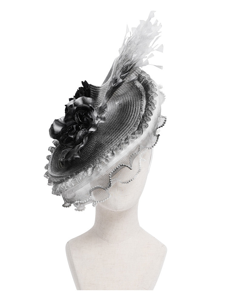 Feather Flower Fascinator Headband - DF10GG