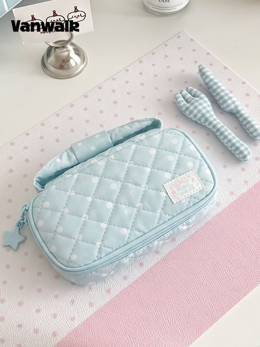 Quilted Mini Cosmetic Pouch | Bag | Three Fleas