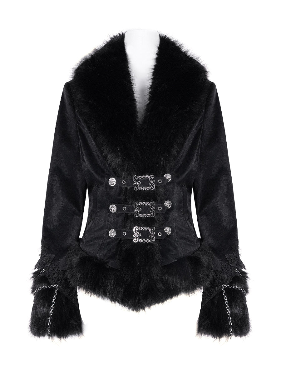 Leather-Look Cropped Jacket - DF05DJ