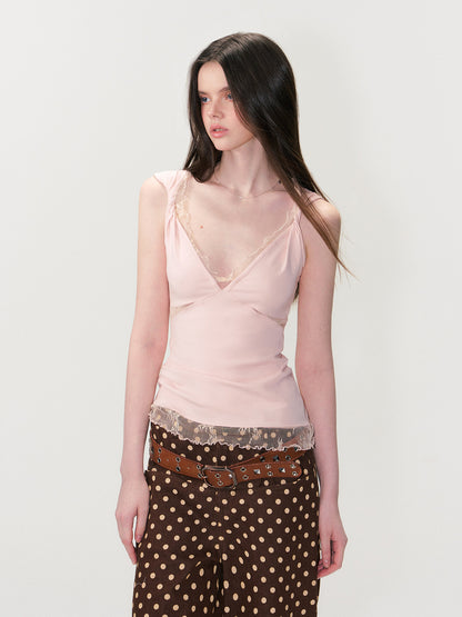Lace Trim Layered Top