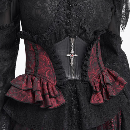 Rose Jacquard Corset Belt - DF04HP
