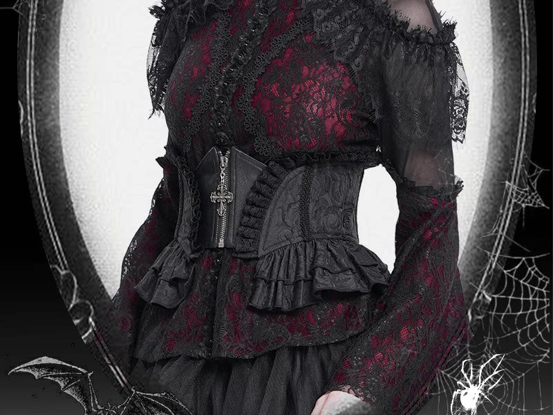 Rose Jacquard Corset Belt - DF04HP