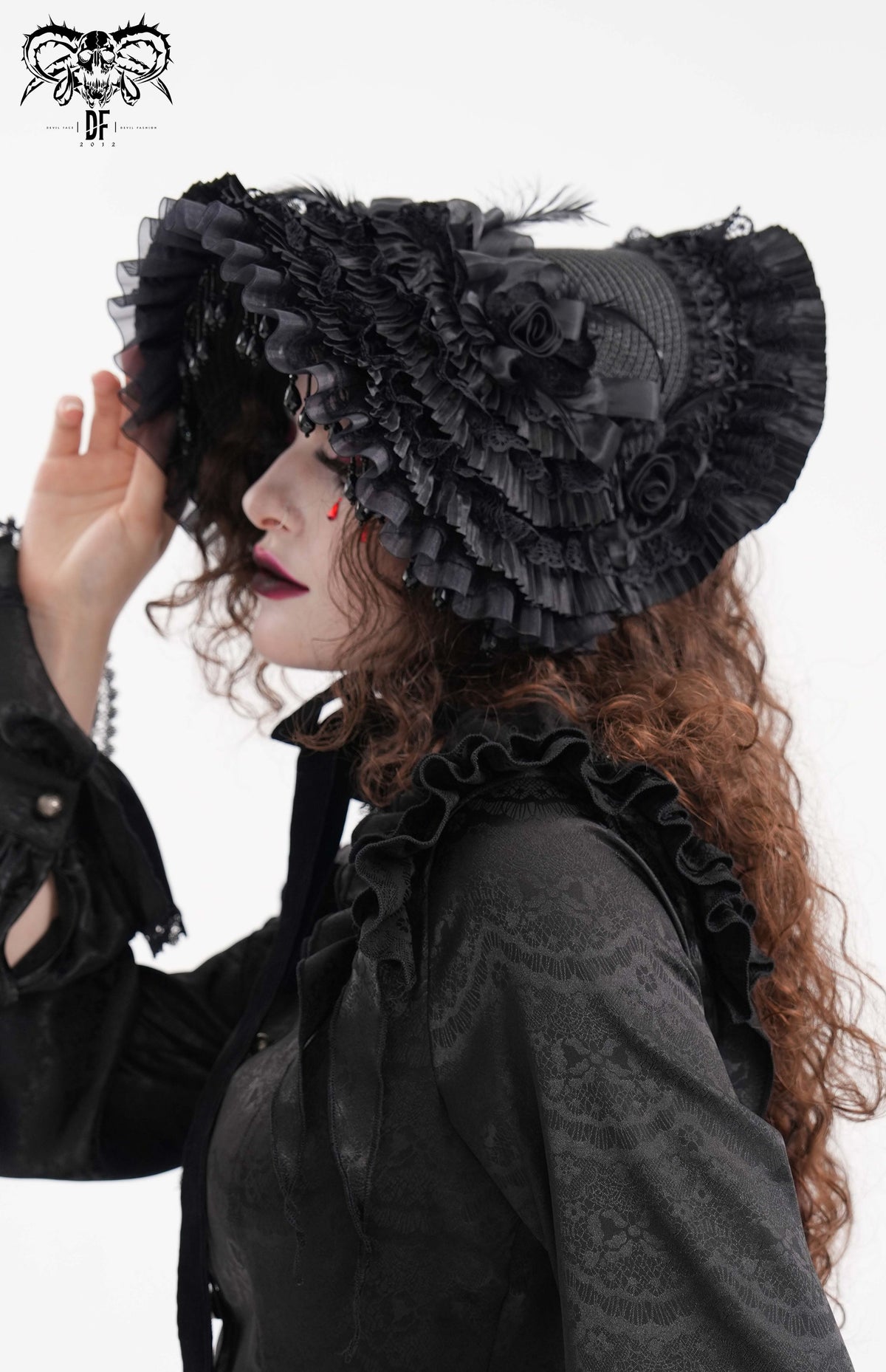 Pearl Fringe Widow Hat - DF12GX