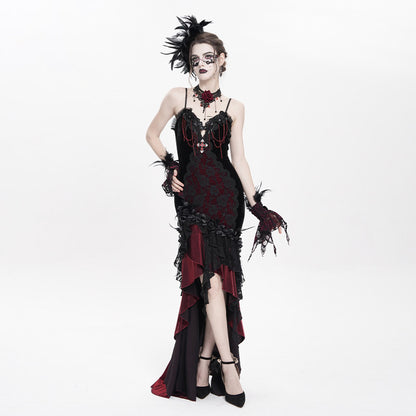 Beaded Train Mermaid Dress - DF06IX