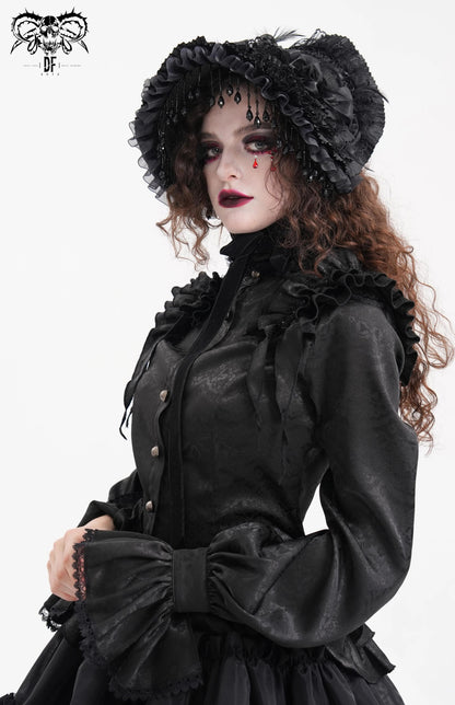 Pearl Fringe Widow Hat - DF12GX