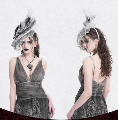 Feather Flower Fascinator Headband - DF10GG