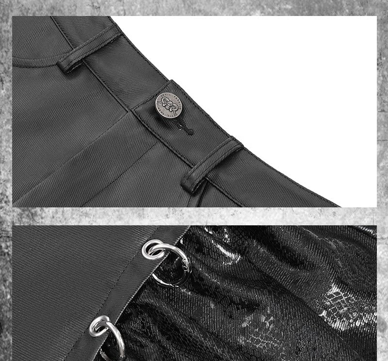 Faux-Leather Ruffled Mini Skirt - DF16HK