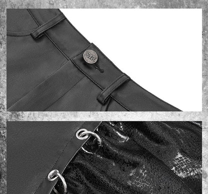 Faux-Leather Ruffled Mini Skirt - DF16HK