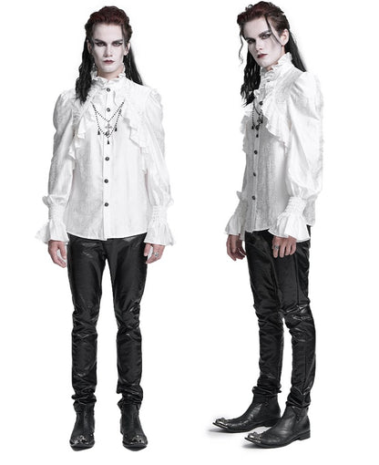 High-Neck Ruffle Men's Shirt - DF21CS