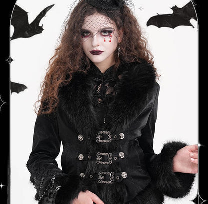 Leather-Look Cropped Jacket - DF05DJ