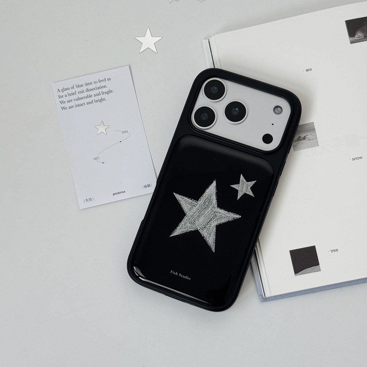 Epoxy Resin Star Phone Case-FI012R | Resin Epoxy Phone Case | Three Fleas