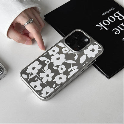 Mirror Floral Phone Case-FI023AC | Acrylic Phone Case | Three Fleas