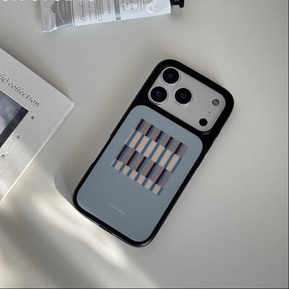 Modern Geometric Plaid Phone Case-FI019AC | Acrylic Phone Case | Three Fleas