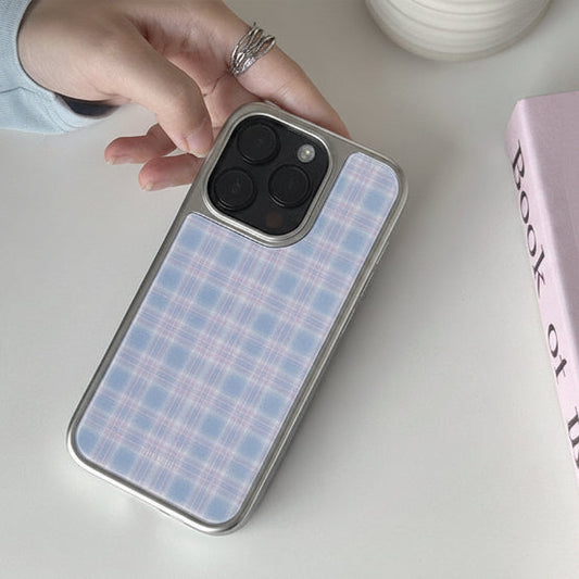 Pastel Blue & Pink Plaid Phone Case-FI010AC