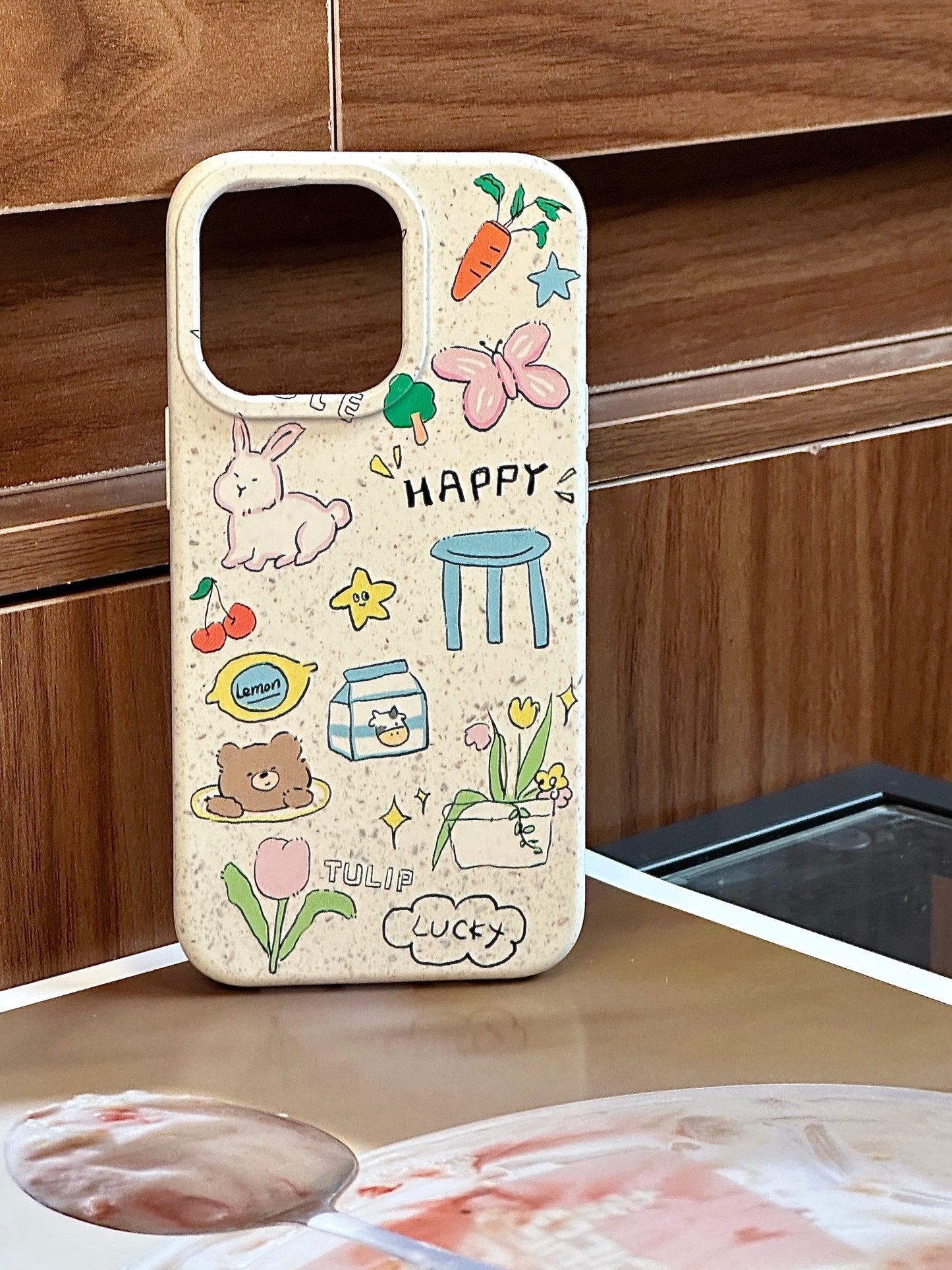 Happy Lucky Tulip Biodegradable Phone CoveriPhone Case | Three Fleas Happy Lucky Tulip Biodegradable Phone CoveriPhone Case | Three Fleas