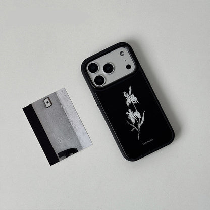 Midnight White Iris Phone Case-FI001AC | Acrylic Phone Case | Three Fleas