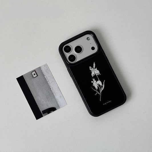 Midnight White Iris Phone Case-FI001AC