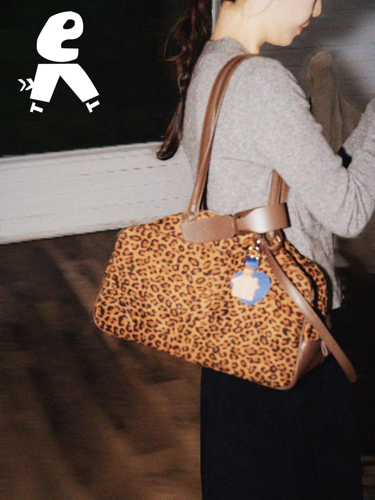 Leopard Print Casual Shoulder Bag