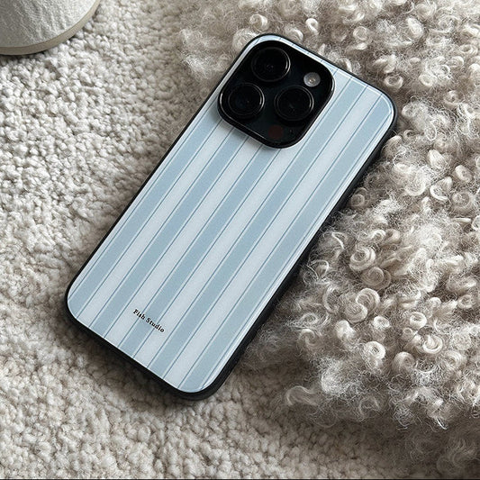 Blue & White Striped Phone Case-FI028AC