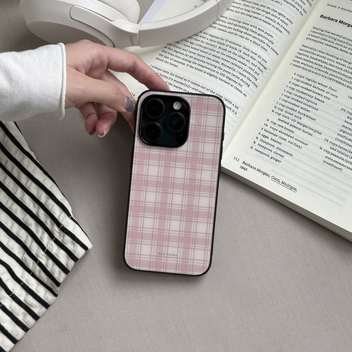 Vintage Plaid Phone Case-FI009AC | Acrylic Phone Case | Three Fleas