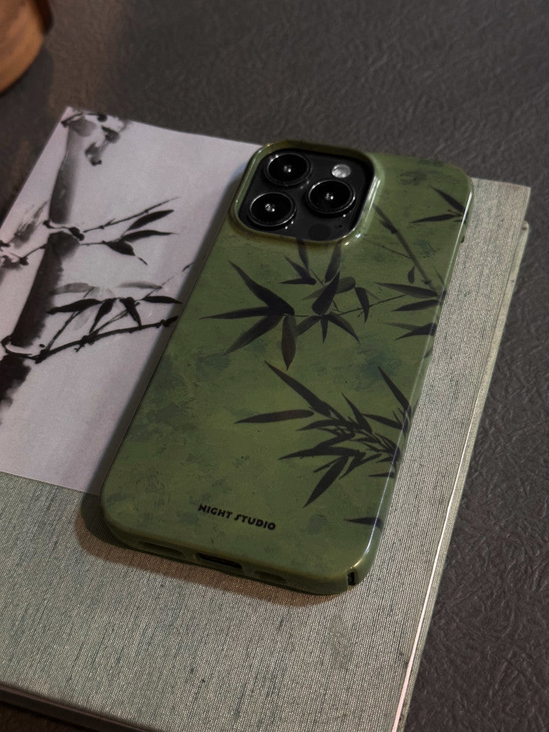 「Chinoiserie」Green Bamboo Traditional Chinese Painting Phone Case