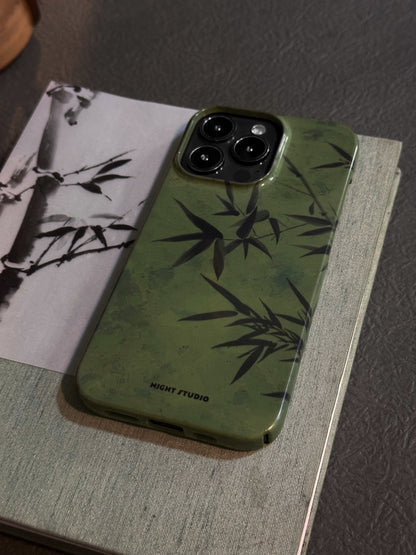 「Chinoiserie」Green Bamboo Traditional Chinese Painting Phone Case
