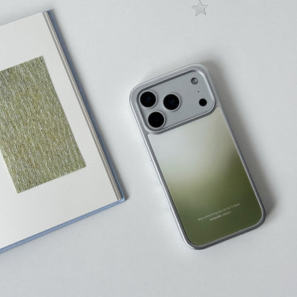 Matcha Green Gradient Phone Case-FI003G | Glass Phone Case | Three Fleas