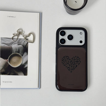 Leopard Heart Epoxy Resin Phone Case-FI014R