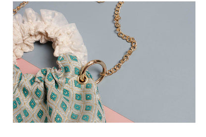 Retro Green Chinoiserie Crossbody Bag | bag | Three Fleas
