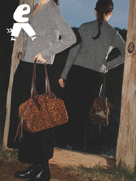 Leopard Print Casual Shoulder Bag