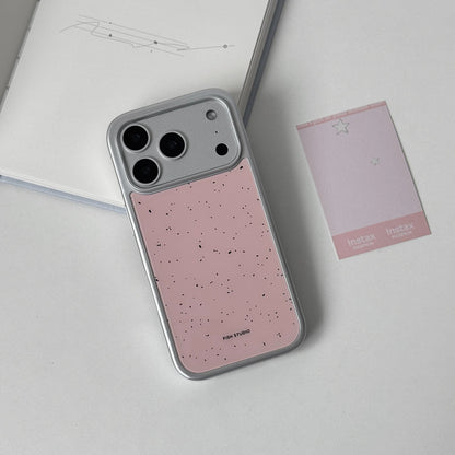 Pink Ink Speckle Phone Case-FI002G | Glass Phone Case | Three Fleas