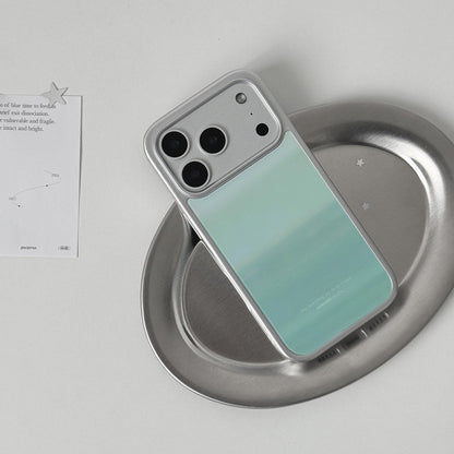 Sea Mist Green Phone Case-FI006G | Glass Phone Case | Three Fleas