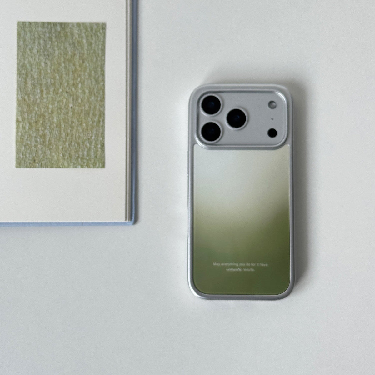 Matcha Green Gradient Phone Case-FI003G | Glass Phone Case | Three Fleas
