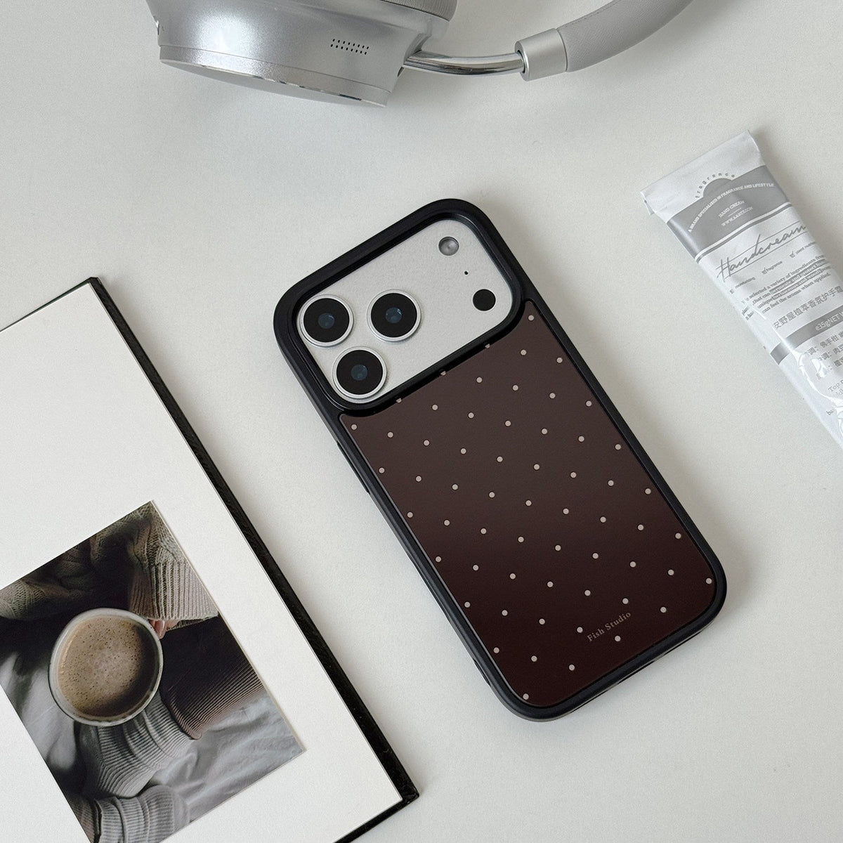 Vintage Polka Dot Phone Case-FI015AC | Acrylic Phone Case | Three Fleas