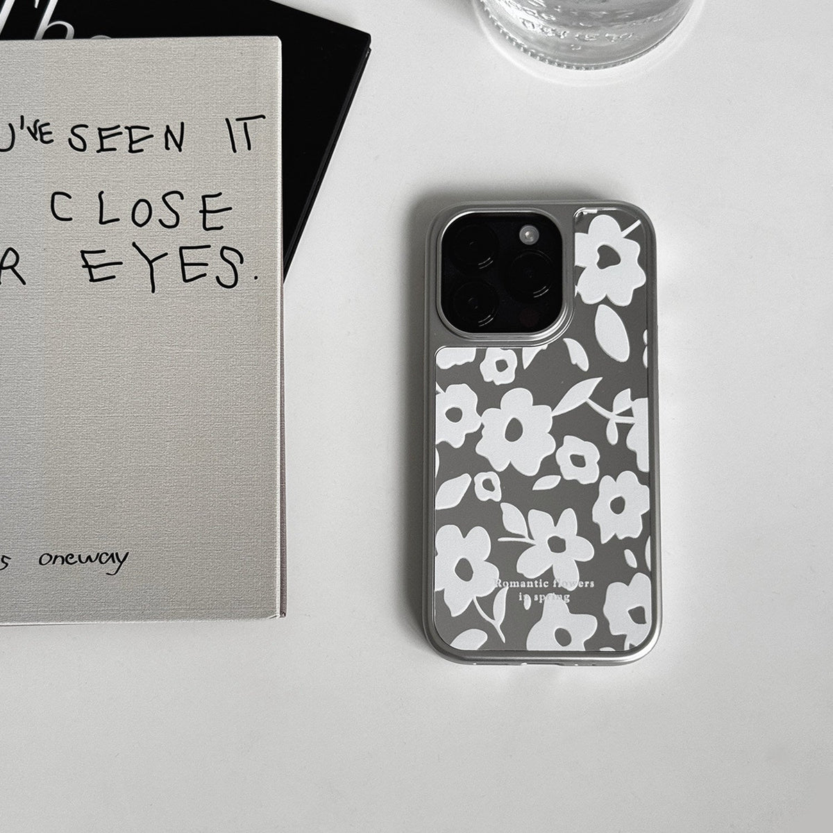Mirror Floral Phone Case-FI023AC | Acrylic Phone Case | Three Fleas