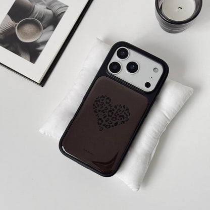 Leopard Heart Epoxy Resin Phone Case-FI014R