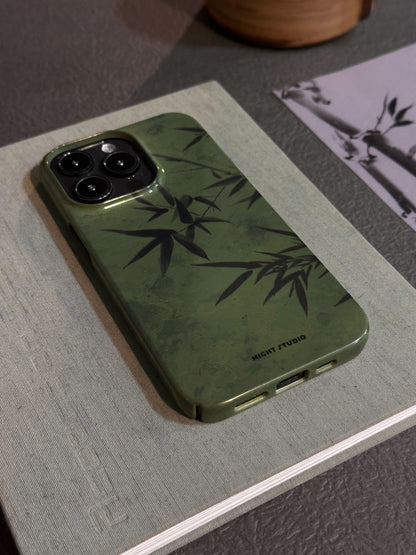 「Chinoiserie」Green Bamboo Traditional Chinese Painting Phone Case