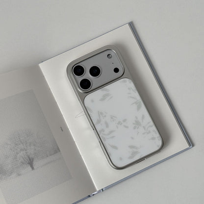 Grey Floral Ink Phone Case-FI018AC | Acrylic Phone Case | Three Fleas