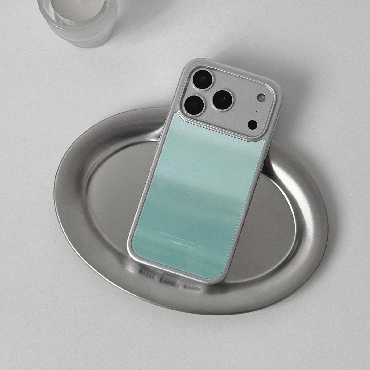Sea Mist Green Phone Case-FI006G | Glass Phone Case | Three Fleas