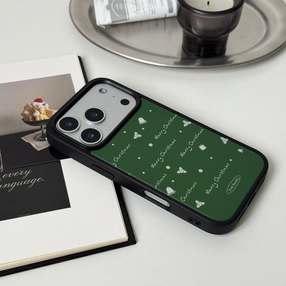 Minimalist Christmas Pattern Phone Case-FI017AC | Acrylic Phone Case | Three Fleas