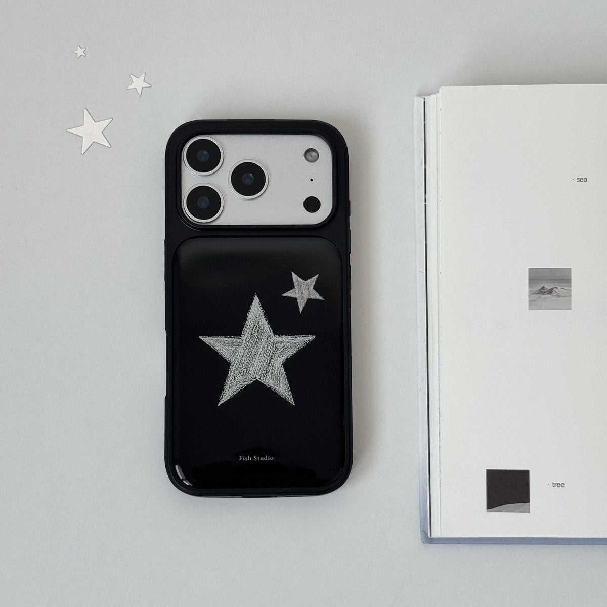 Epoxy Resin Star Phone Case-FI012R | Resin Epoxy Phone Case | Three Fleas