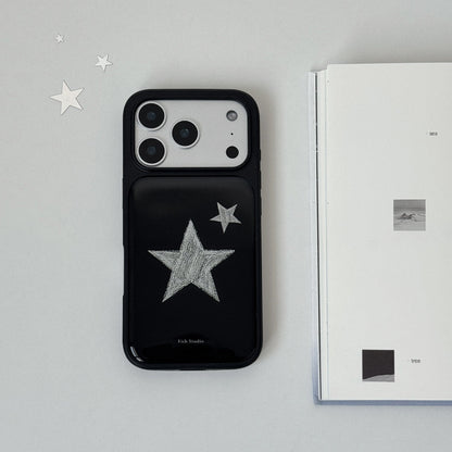 Epoxy Resin Star Phone Case-FI012R | Resin Epoxy Phone Case | Three Fleas