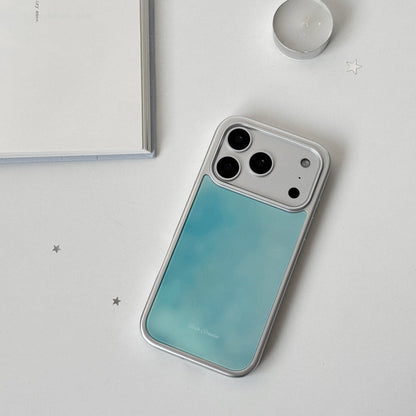 Misty Cyan Sky Phone Case-FI005G | Glass Phone Case | Three Fleas