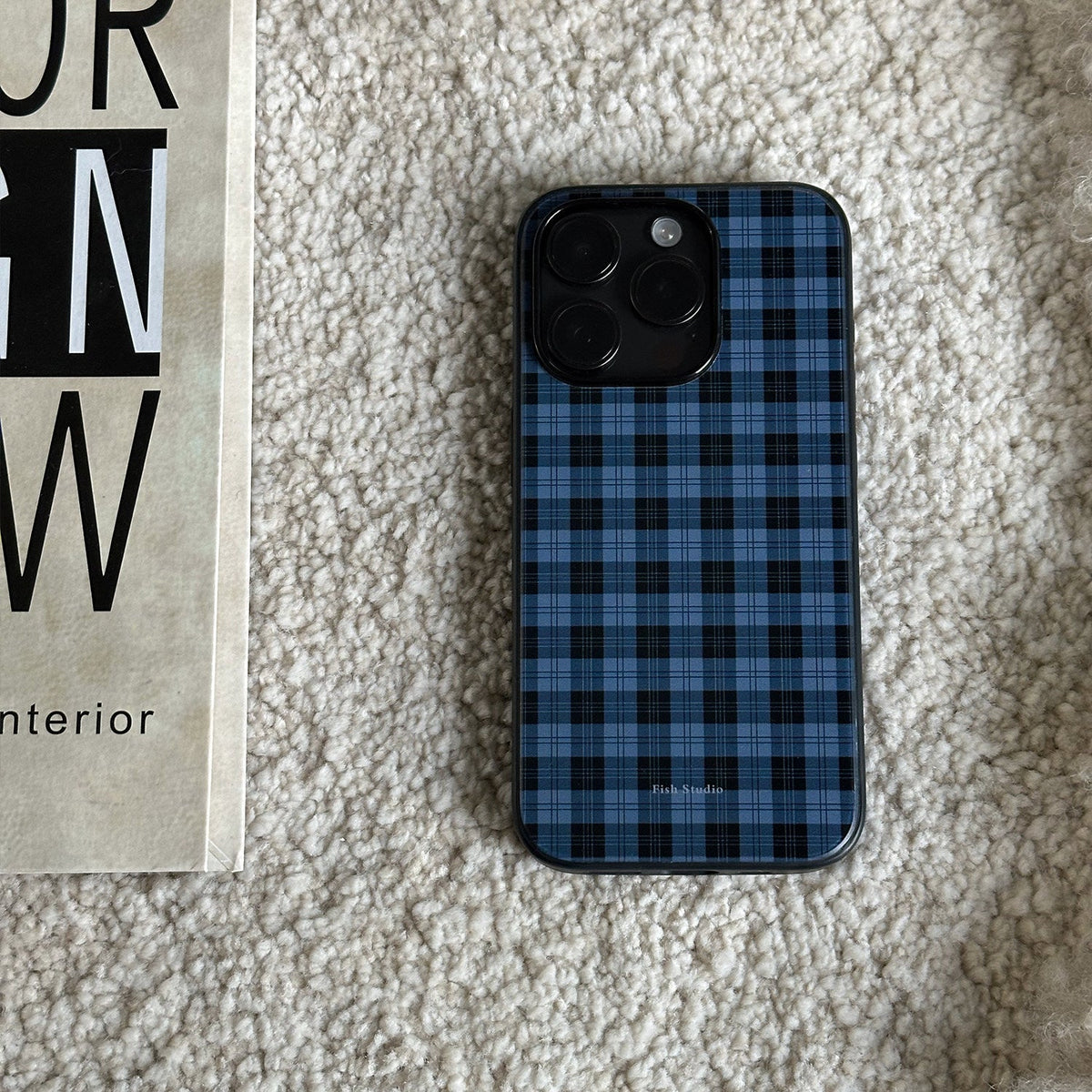 Vintage Plaid Phone Case-FI009AC | Acrylic Phone Case | Three Fleas