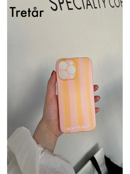 Pink Orange Stripes Phone Case