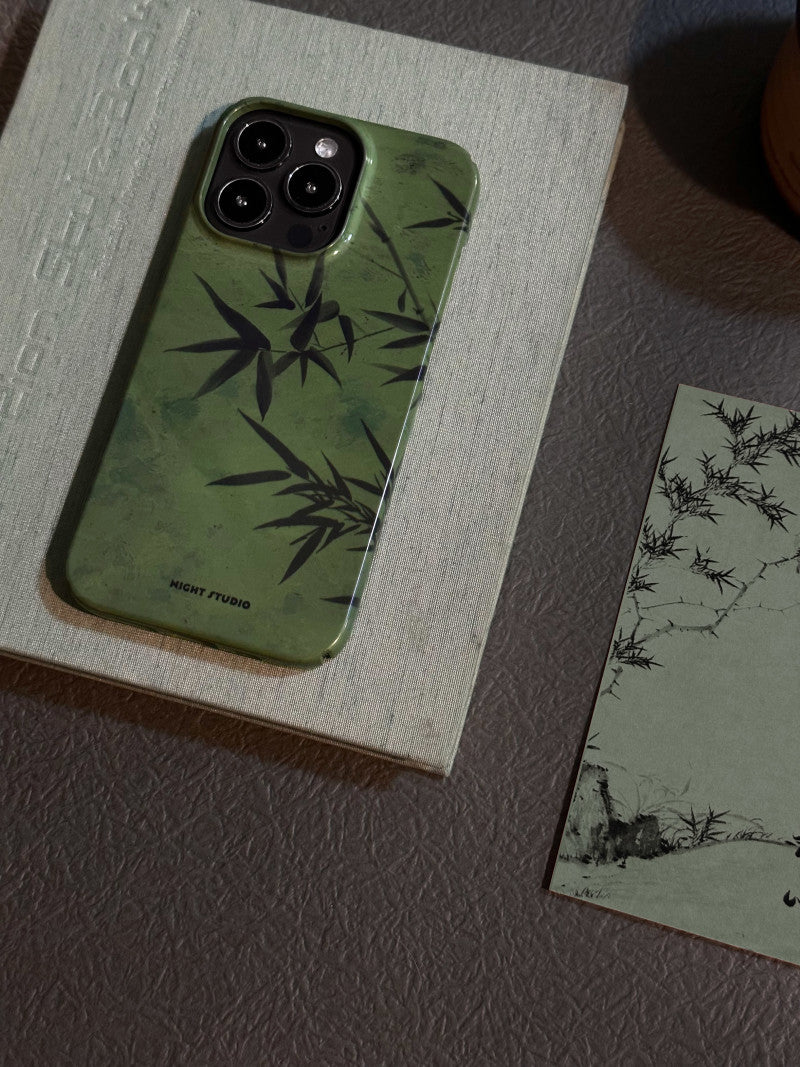 「Chinoiserie」Green bamboo Traditional Chinese Painting phone case