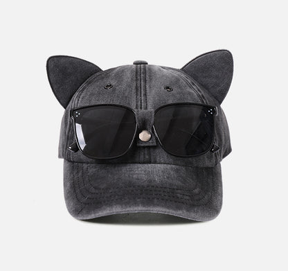 Cat Shape with Sunglasses Hat